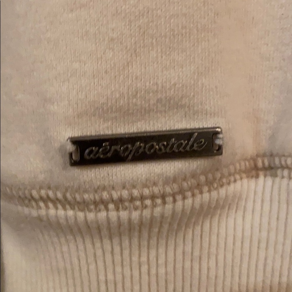 AEROPOSTAL CREAM 1/4 BUTTON UP HH5 - Picture 4 of 4